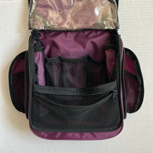 Venture 4th hanging travel toiletry bag, purple. - Picture 2 of 13